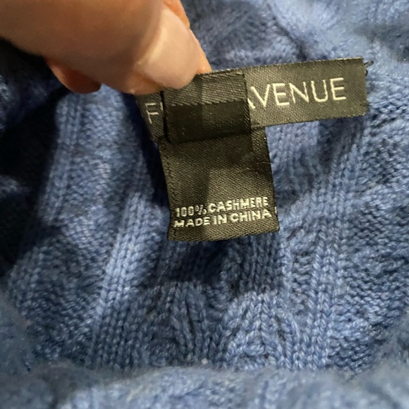 SALK FIFTH AVENUE (Black Label) Cowl / Turtle Neck  100% FINE CASHMERE Sweater - Picture 3 of 9